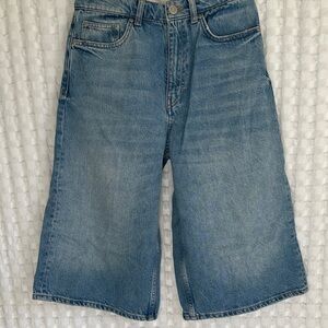 Zara Blue Denim Bermuda Shorts